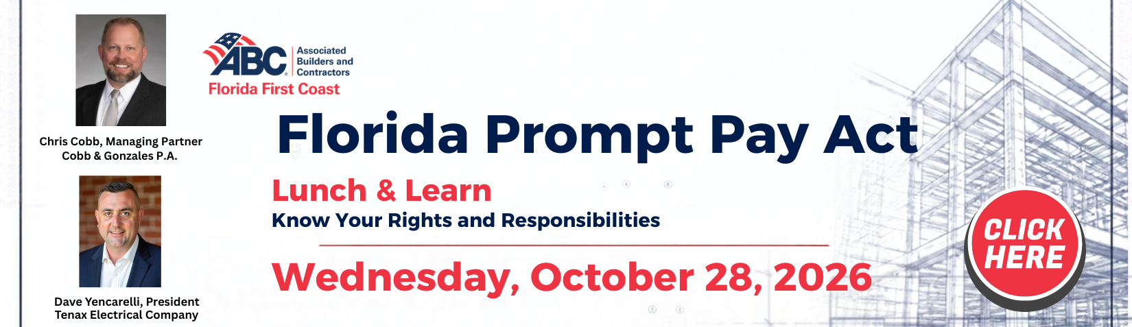 Banner Florida Prompt Pay Act education 10.28 
